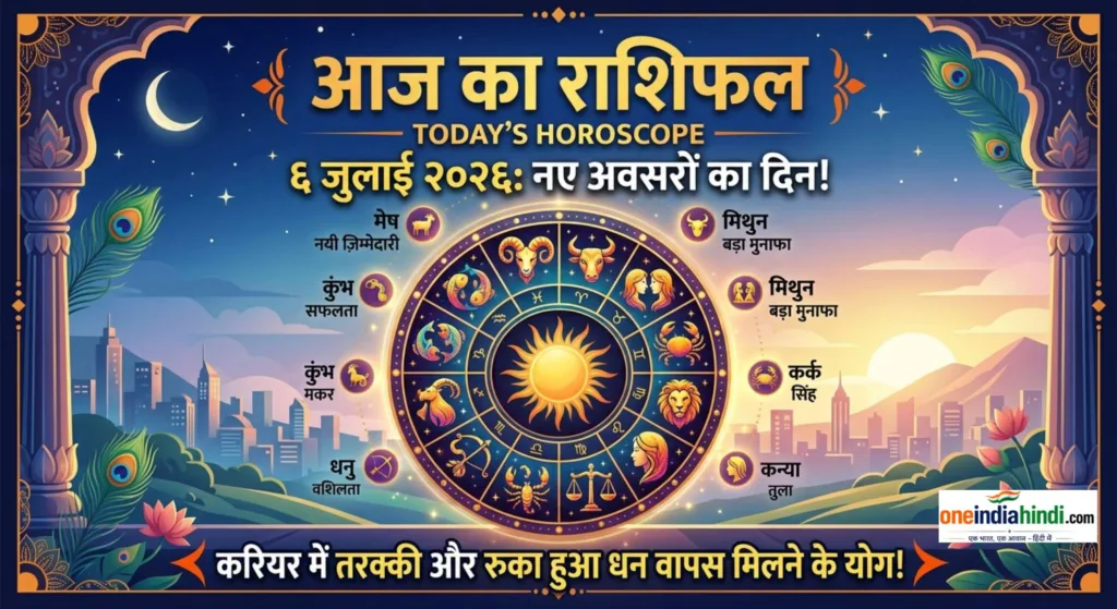 Aaj Ka Rashifal 6 July 2026 सोमवार का राशिफल हिंदी में